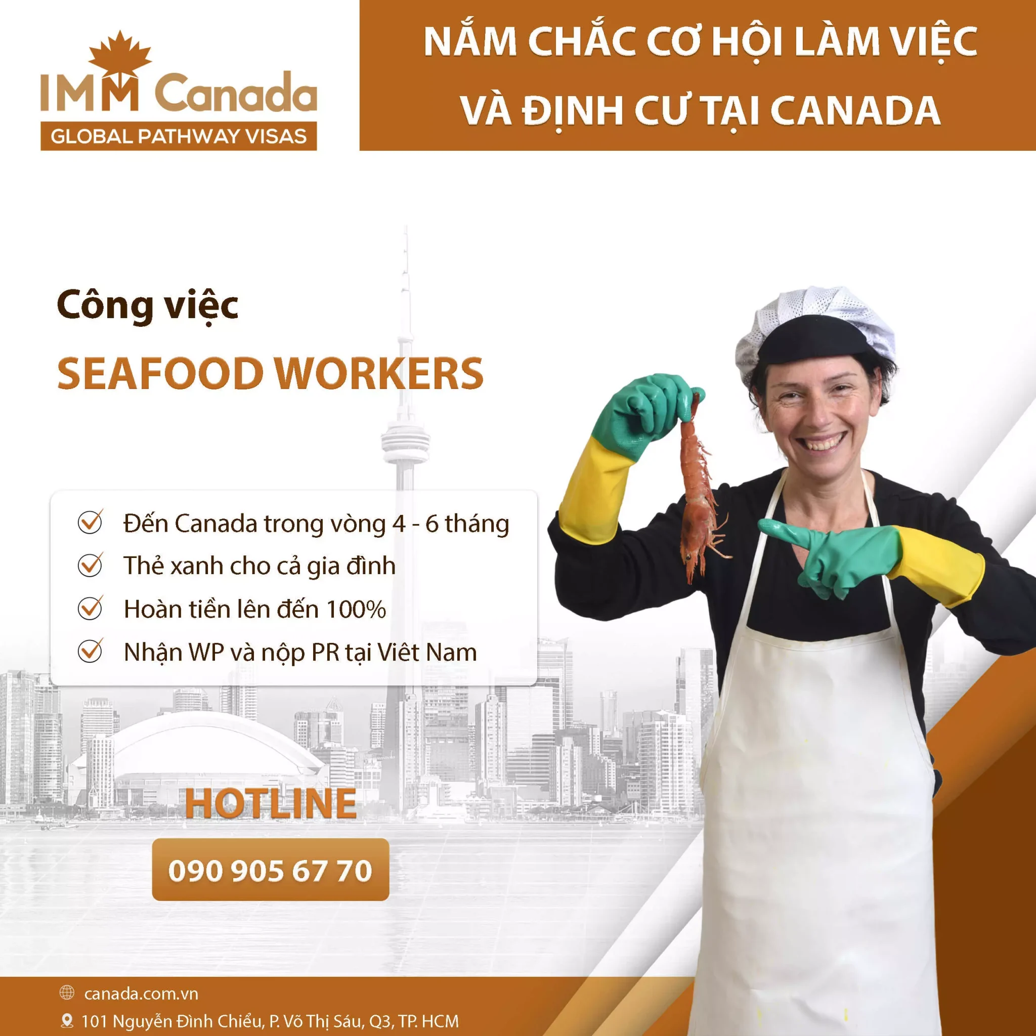 Canada tuyển dụng lao động phổ thông - Seafood Workers