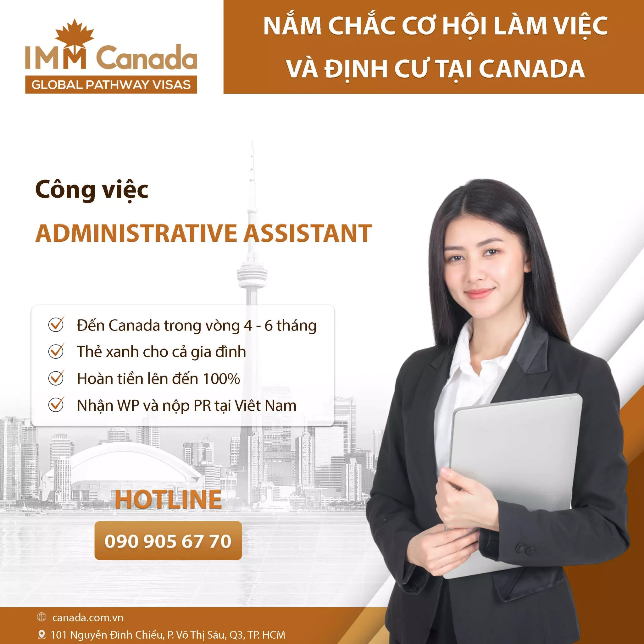Ứng tuyển công việc văn phòng Canada có sẵn - Administrative Assistant