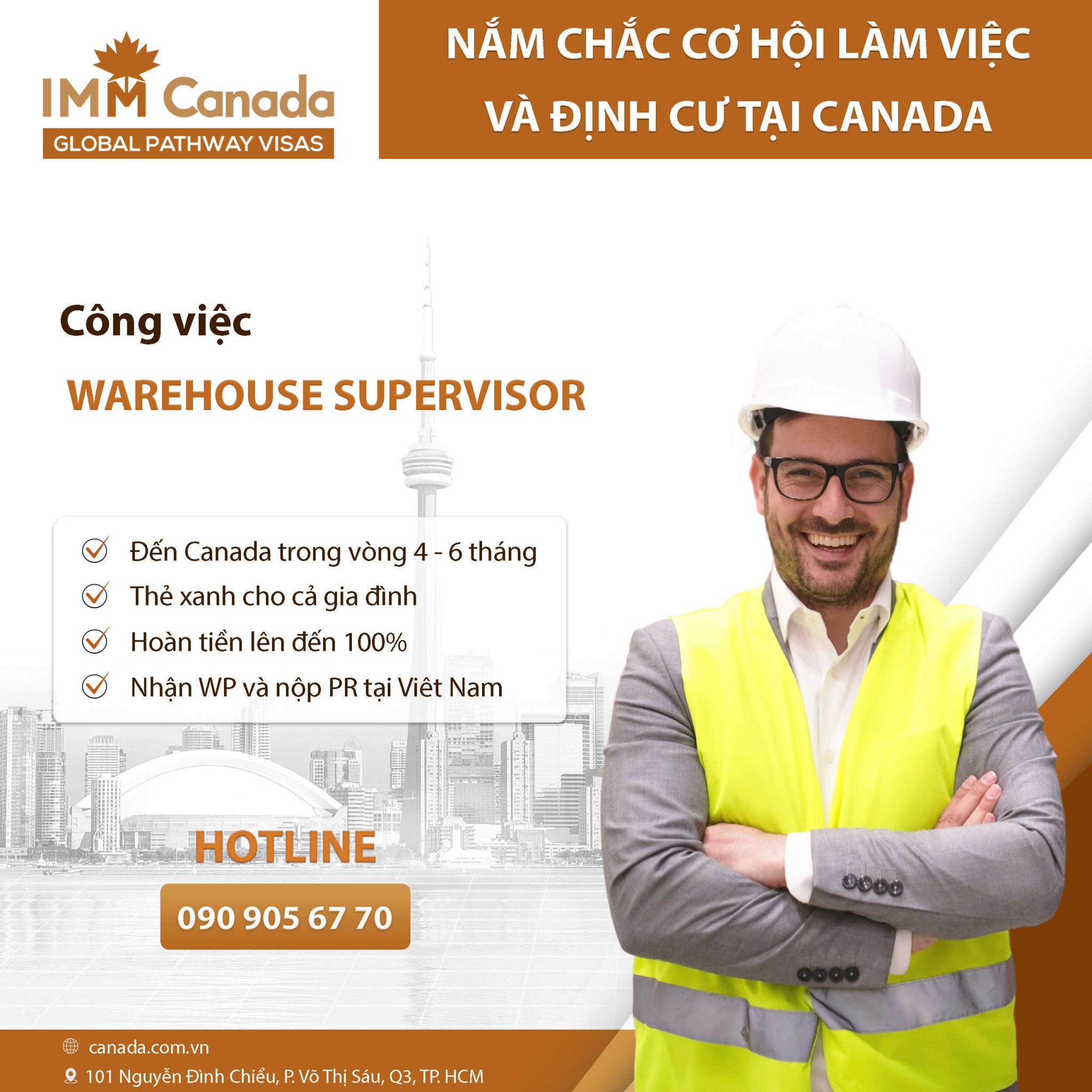 Ứng tuyển công việc văn phòng Canada có sẵn - Warehouse Supervisor