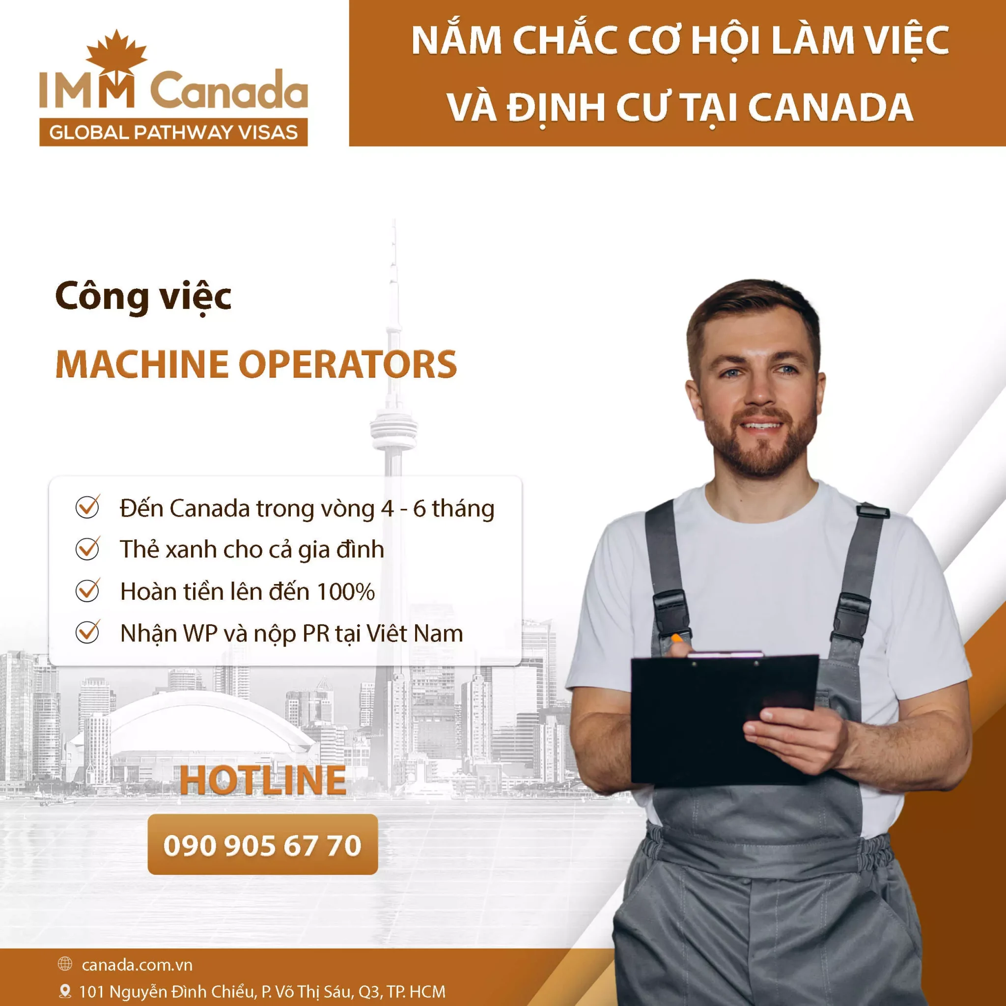 Việc làm ngành kỹ thuật Canada tuyển dụng nhân sự - Machine Operators
