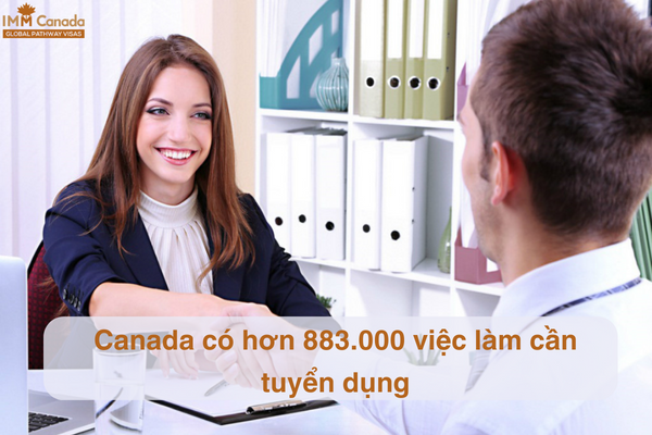 Canada có hơn 883.000 việc làm cần tuyển dụng